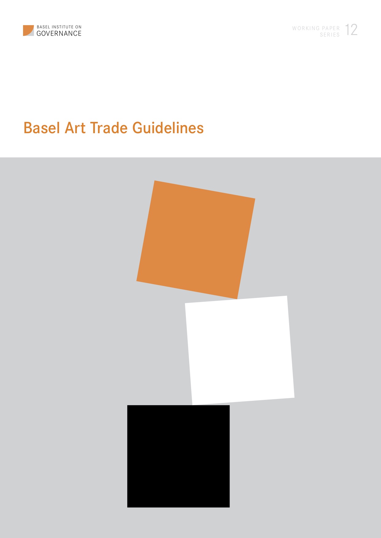 Cover page of Working Paper 12